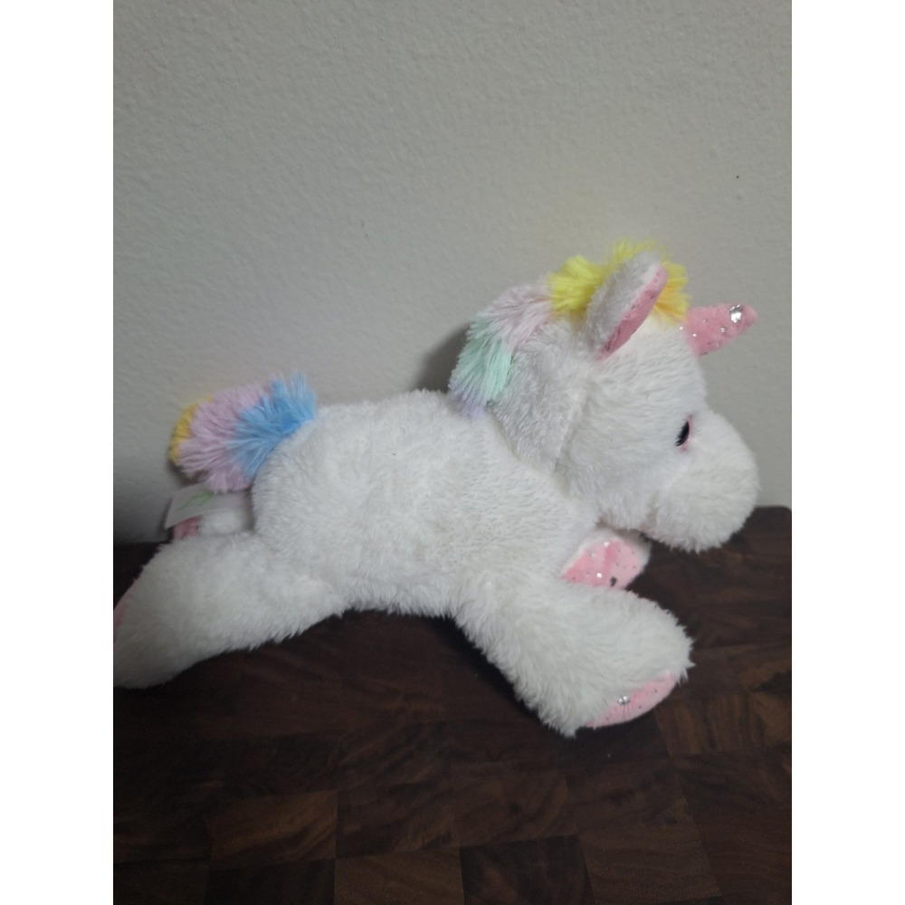 Homerbest Unicorn White Iridescent Rainbow Stuffed Animal 9" Toy Plush